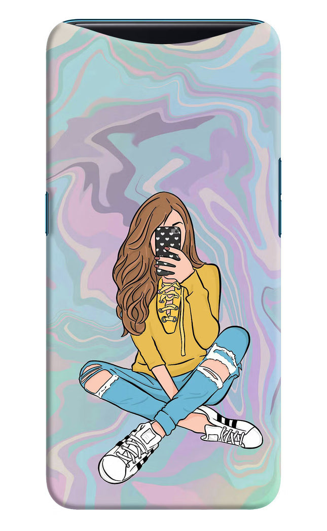Selfie Girl Oppo Find X Hard Case Back Cover by Casekaro