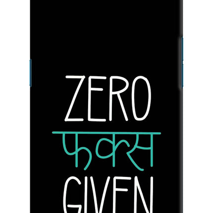 Zero Fucks Given Oppo Find X Hard Case Back Cover by Casekaro