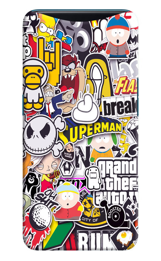 Sticker Bomb Oppo Find X Hard Case Back Cover by Casekaro