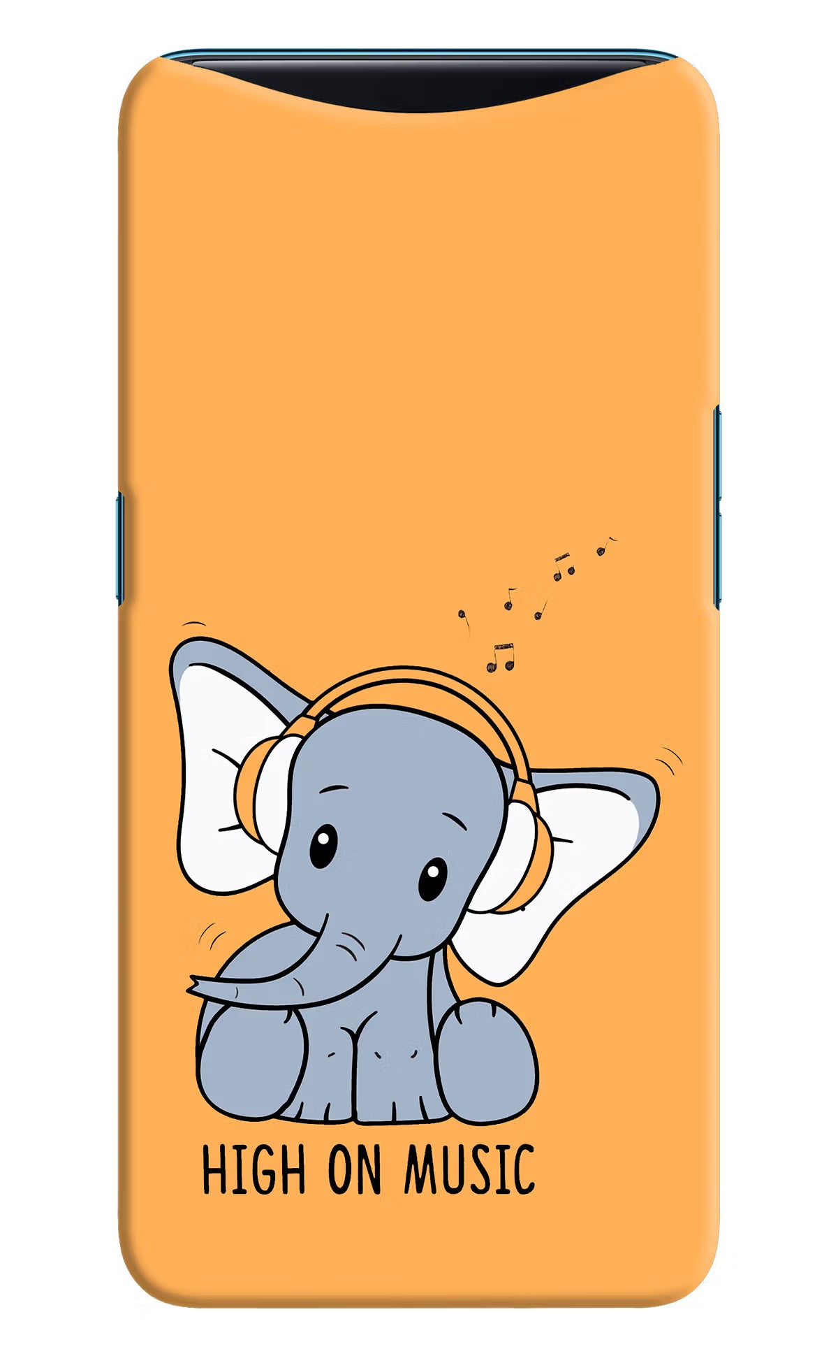 High On Music Oppo Find X Hard Case Back Cover by Casekaro