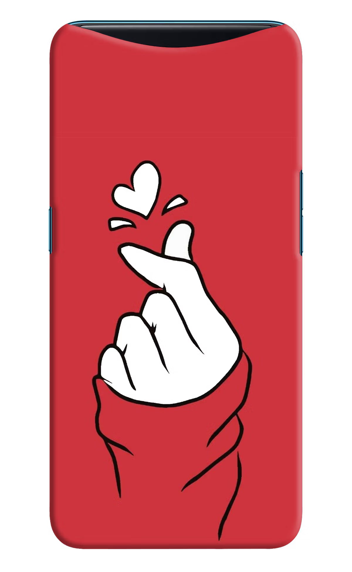 Korean Love Sign Oppo Find X Hard Case Back Cover by Casekaro