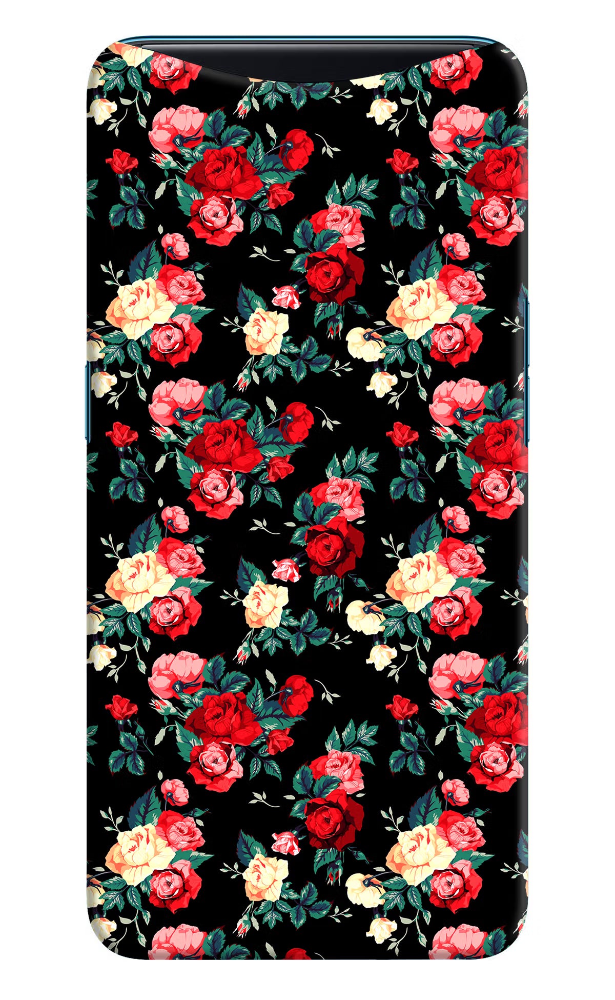 Rose Pattern Oppo Find X Hard Case Back Cover by Casekaro