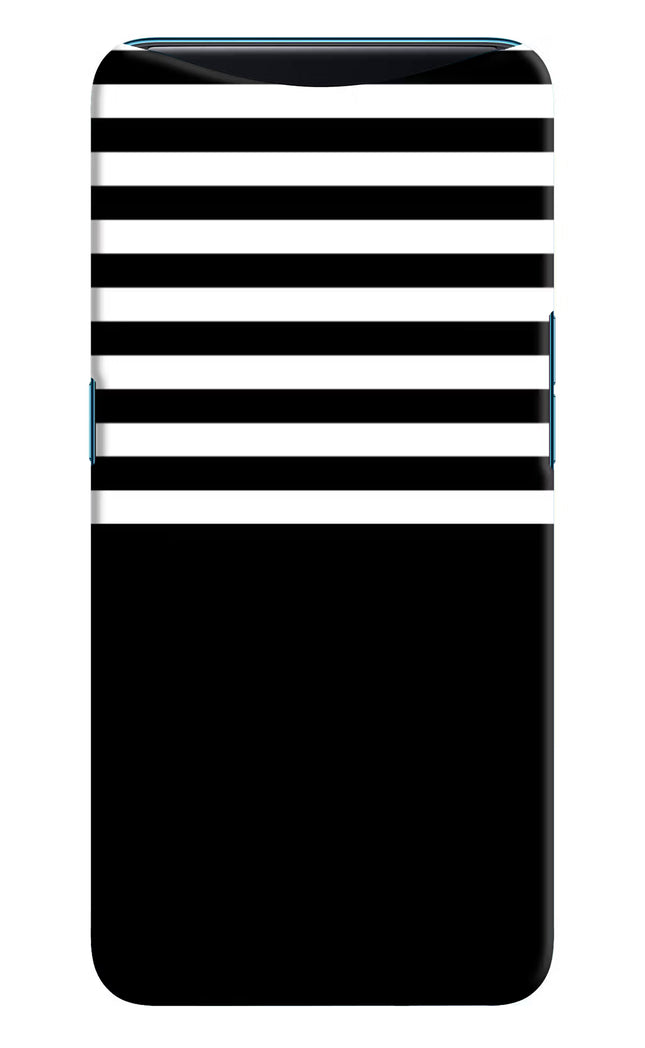Black and White Print Oppo Find X Hard Case Back Cover by Casekaro