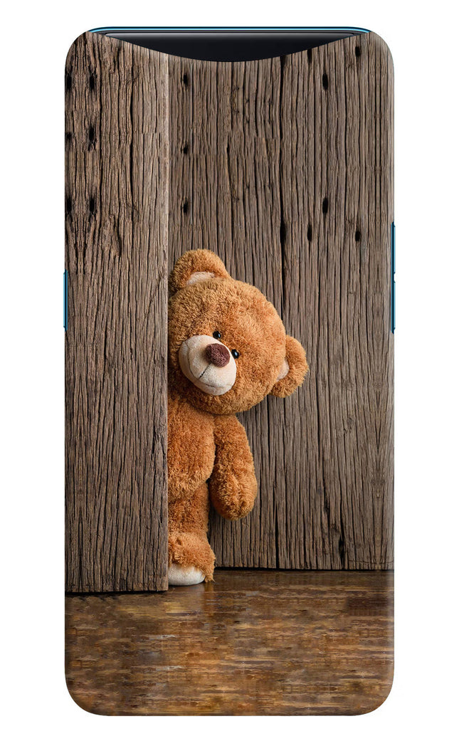 Teddy Wooden Oppo Find X Hard Case Back Cover by Casekaro