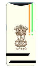 Satyamev Jayate Brown Logo Oppo Find X Hard Case Back Cover by Casekaro