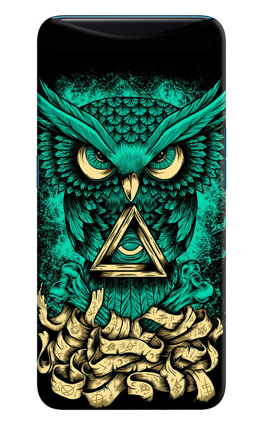 Green Owl Oppo Find X Hard Case Back Cover by Casekaro