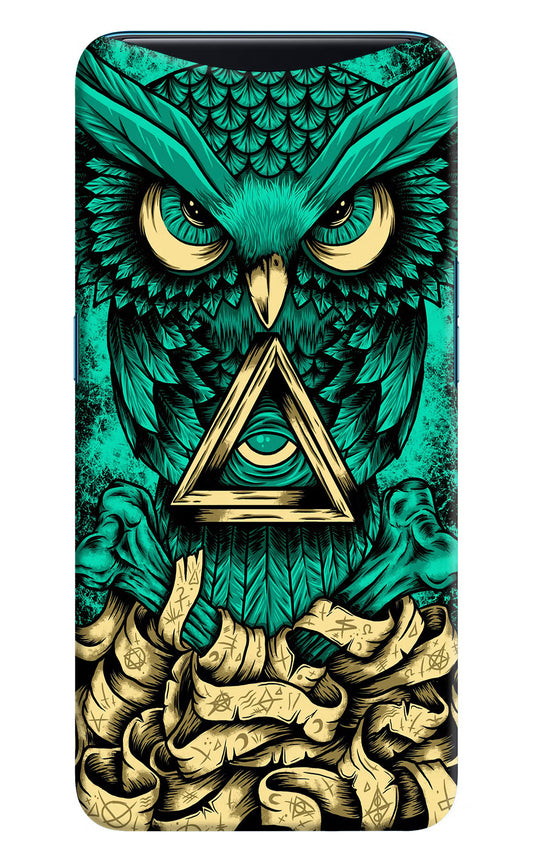 Green Owl Oppo Find X Hard Case Back Cover by Casekaro
