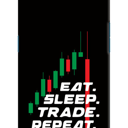 Eat Sleep Trade Repeat Oppo Find X Hard Case Back Cover by Casekaro