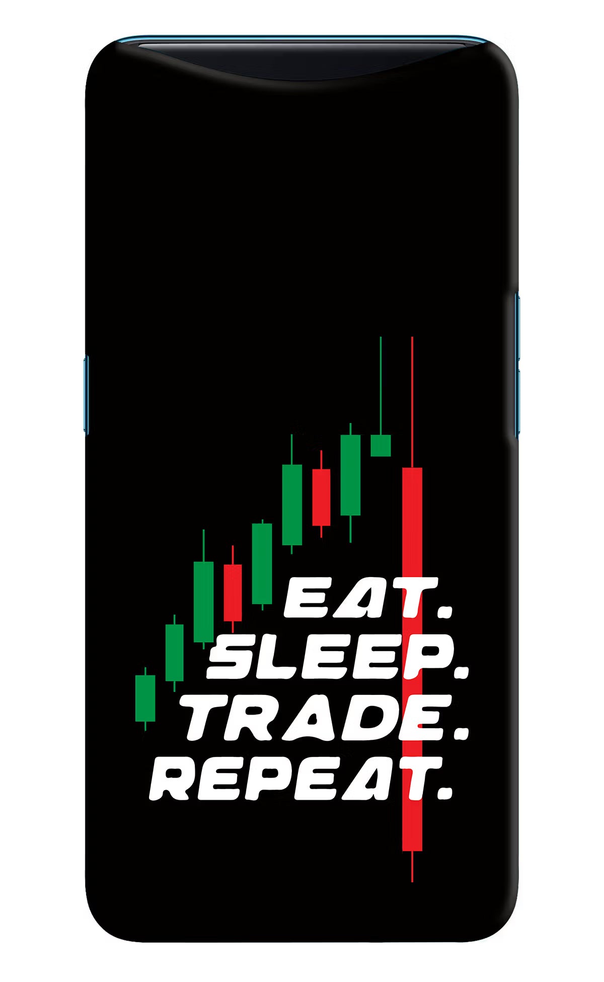Eat Sleep Trade Repeat Oppo Find X Hard Case Back Cover by Casekaro