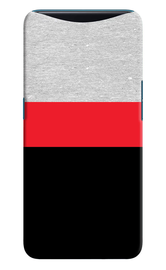 Tri Color Pattern Oppo Find X Hard Case Back Cover by Casekaro