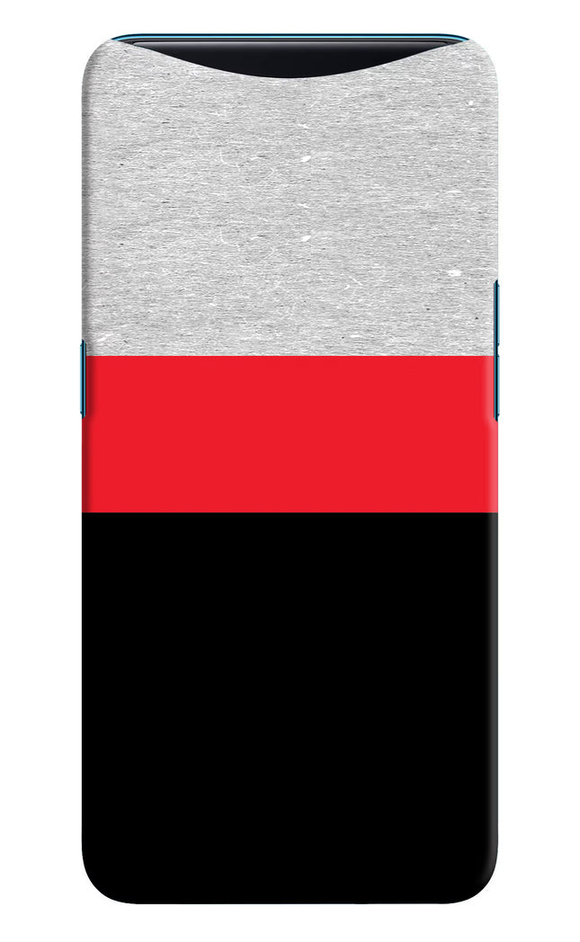 Tri Color Pattern Oppo Find X Hard Case Back Cover by Casekaro