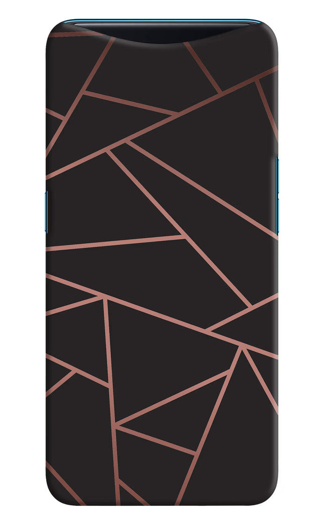 Geometric Pattern Oppo Find X Hard Case Back Cover by Casekaro