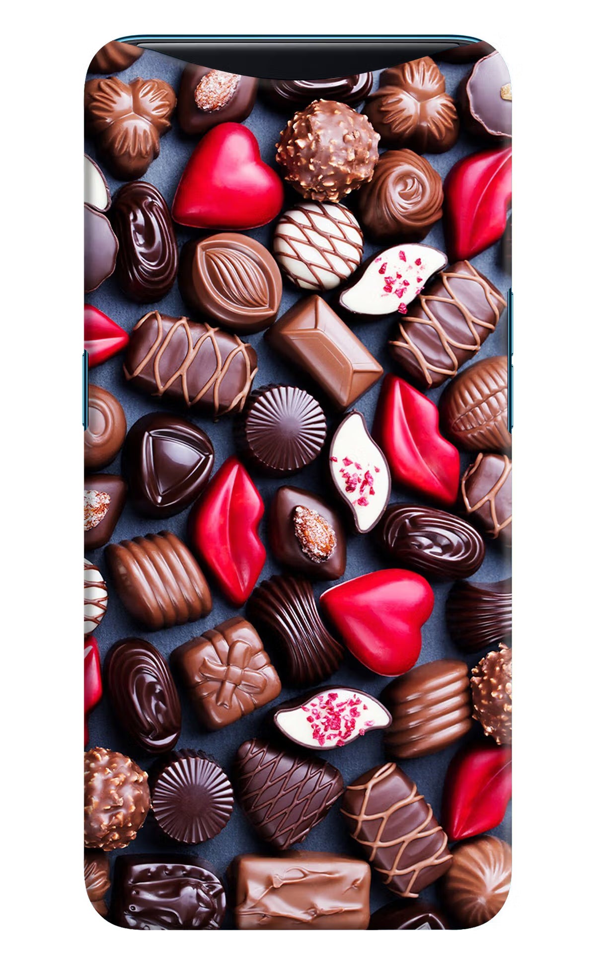 Chocolates Oppo Find X Hard Case Back Cover by Casekaro