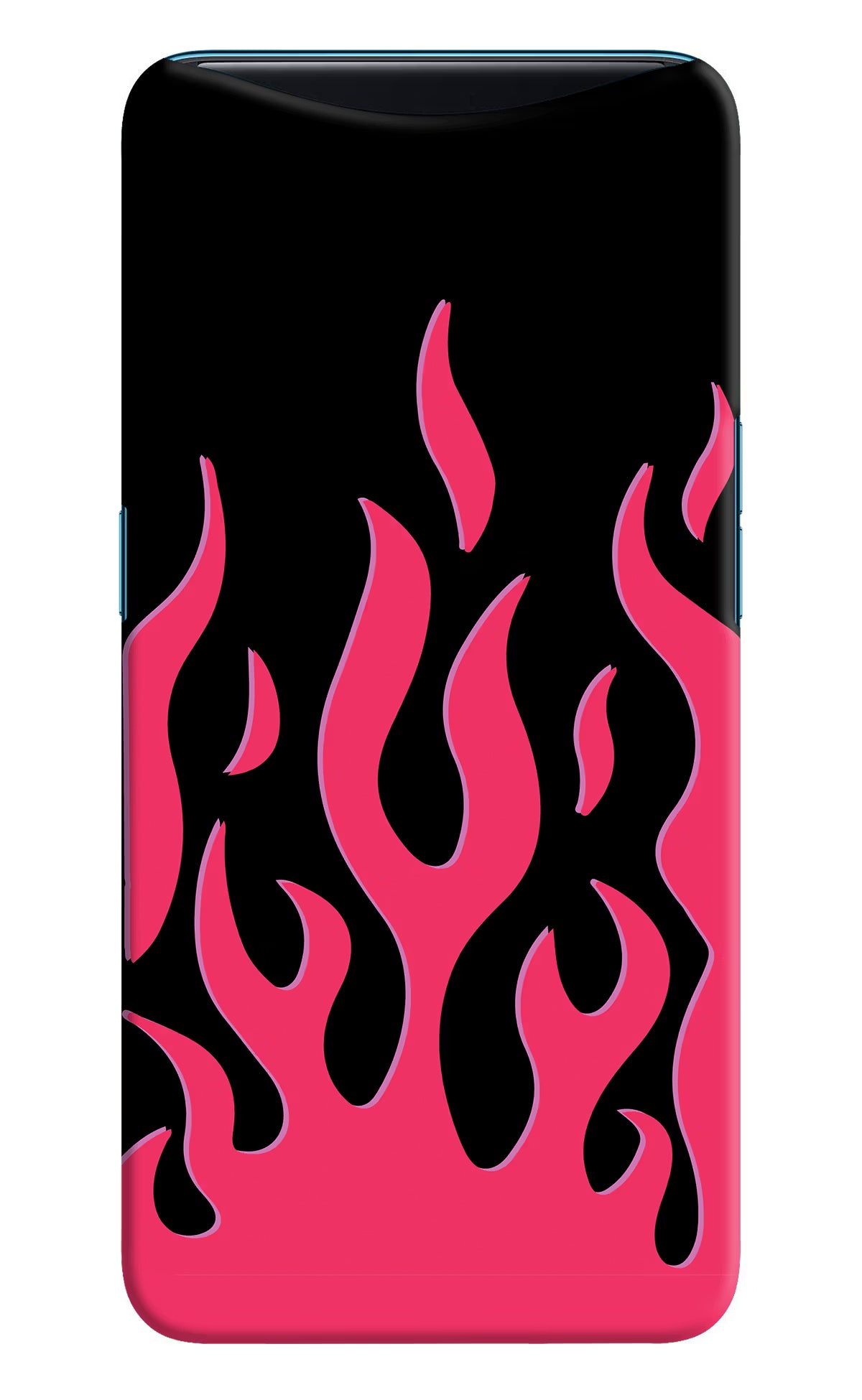 Fire Flames Oppo Find X Hard Case Back Cover by Casekaro