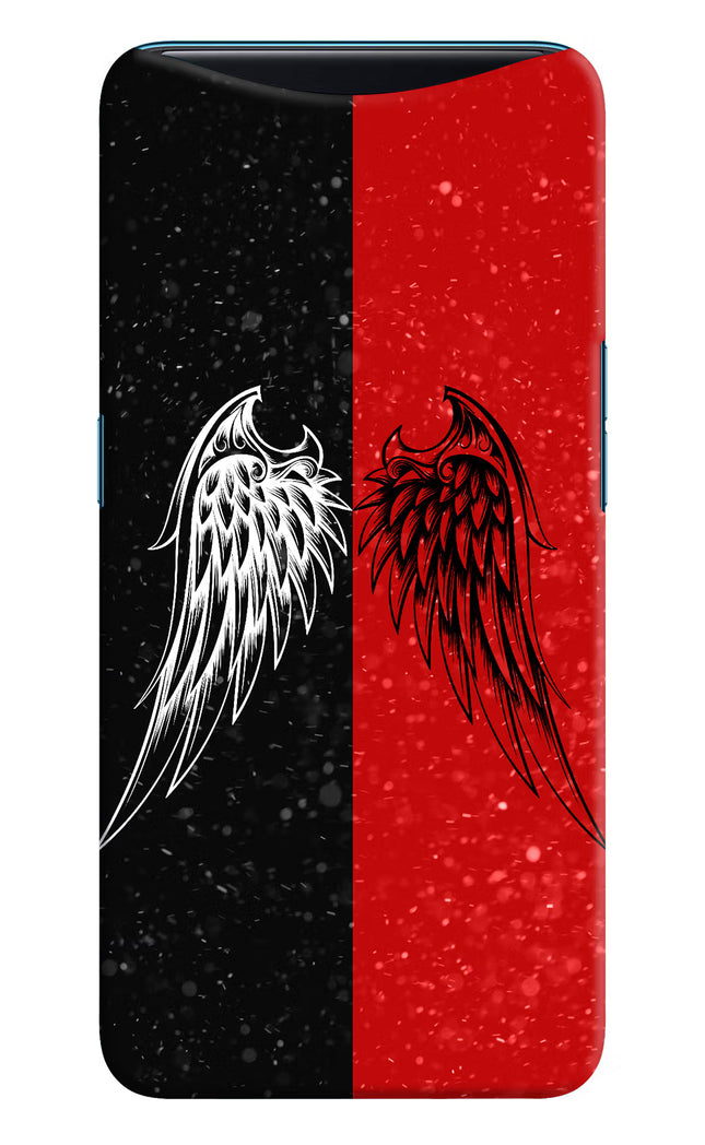 Wings Oppo Find X Hard Case Back Cover by Casekaro