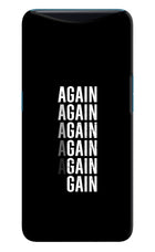 Again Again Gain Oppo Find X Hard Case Back Cover by Casekaro