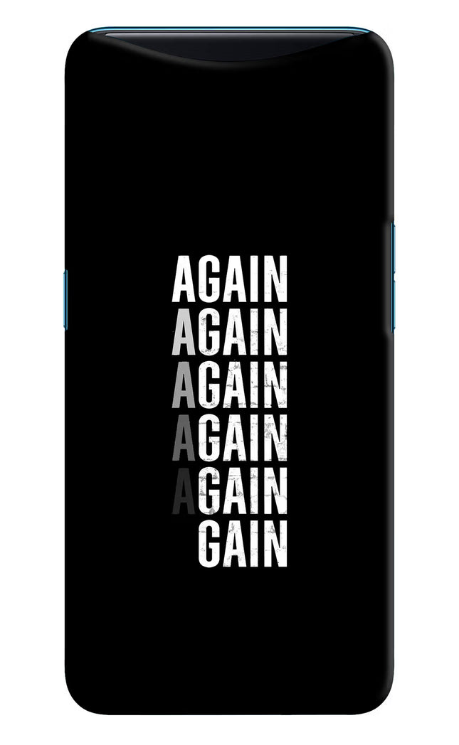Again Again Gain Oppo Find X Hard Case Back Cover by Casekaro