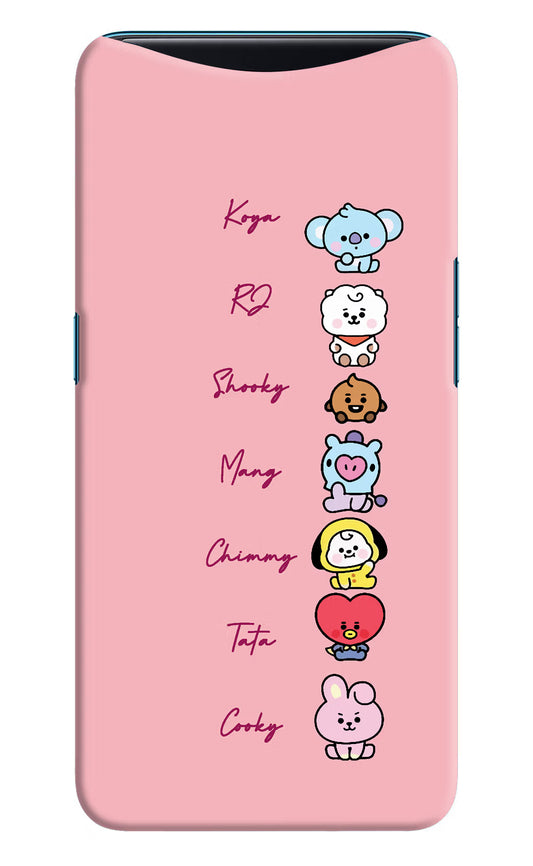BTS names Oppo Find X Hard Case Back Cover by Casekaro