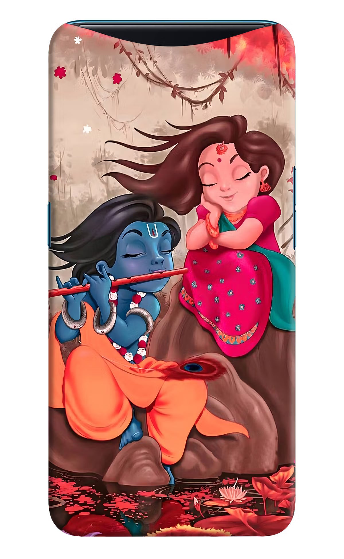 Radhe Krishna Oppo Find X Hard Case Back Cover by Casekaro