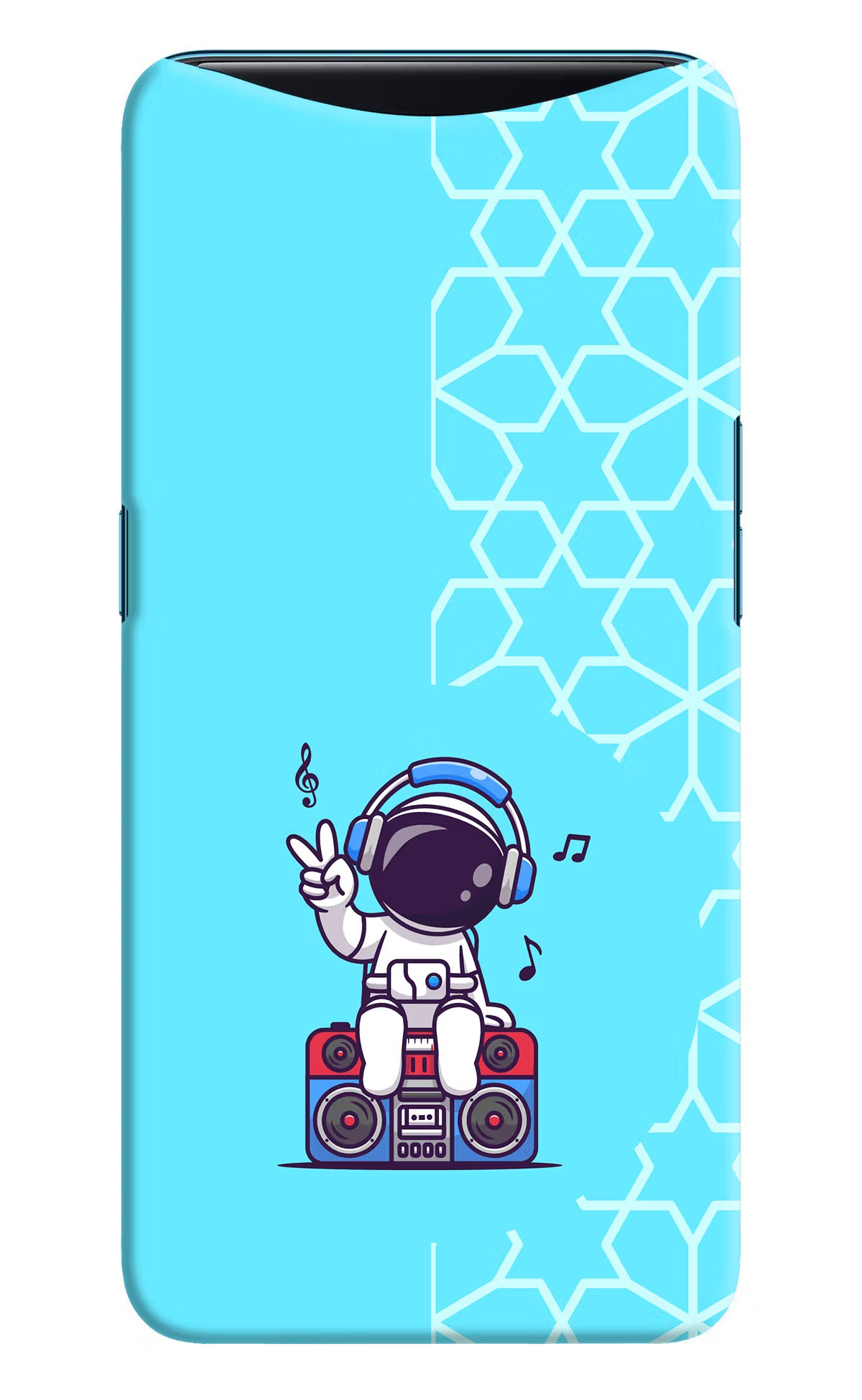 Cute Astronaut Chilling Oppo Find X Hard Case Back Cover by Casekaro
