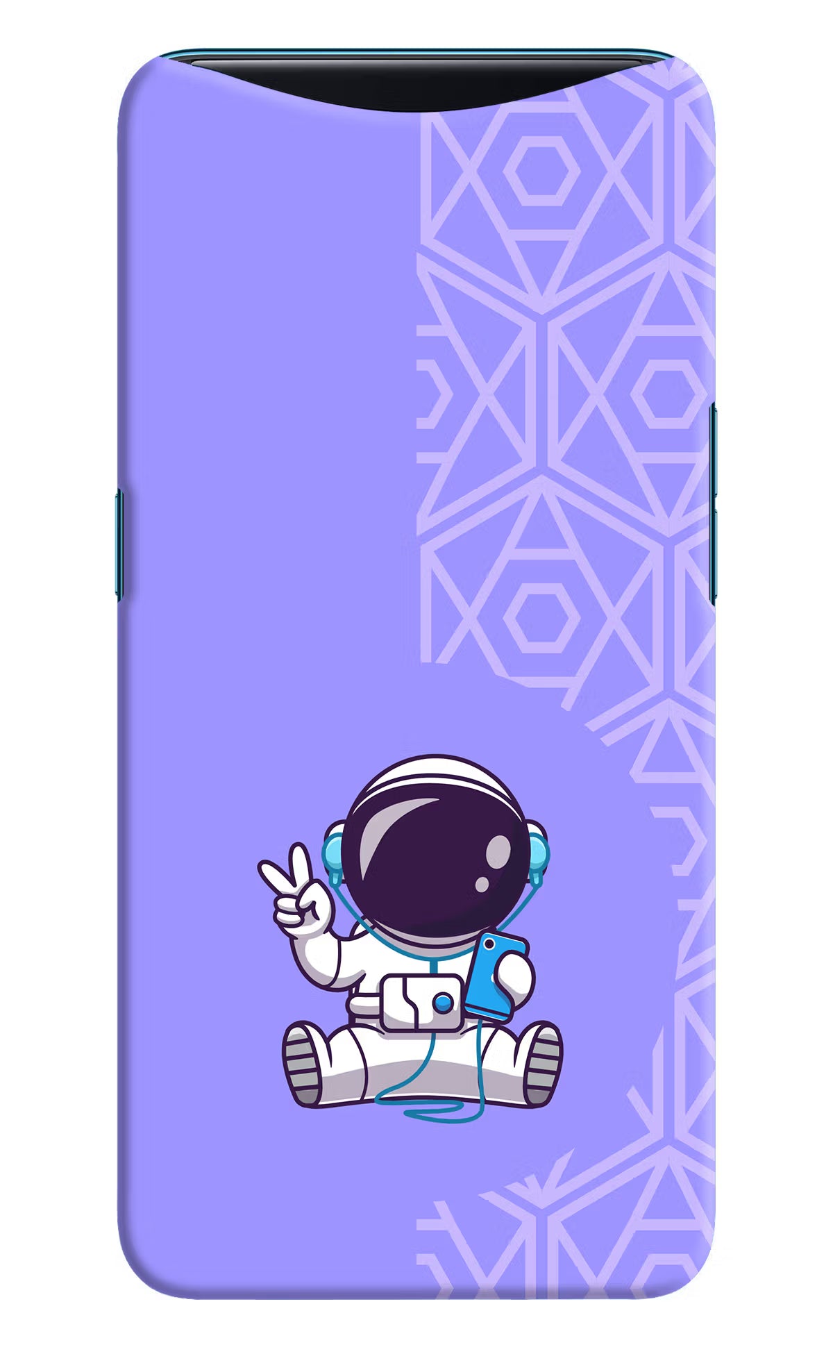 Cute Astronaut Chilling Oppo Find X Hard Case Back Cover by Casekaro