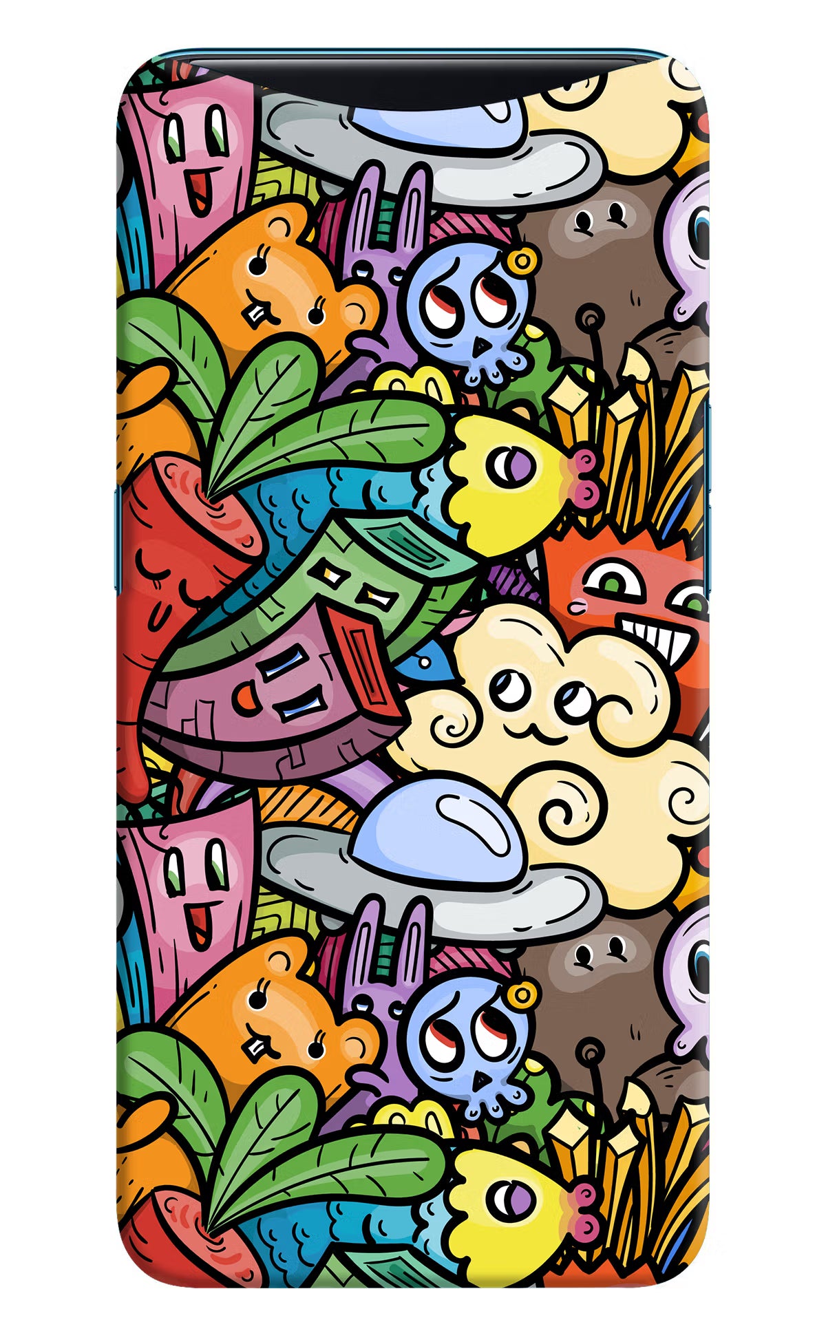 Veggie Doodle Oppo Find X Hard Case Back Cover by Casekaro