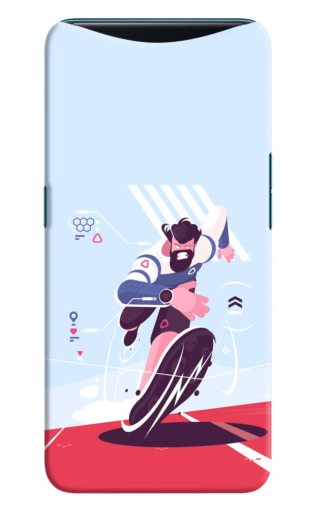 Run Pro Oppo Find X Hard Case Back Cover by Casekaro