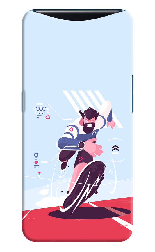 Run Pro Oppo Find X Hard Case Back Cover by Casekaro