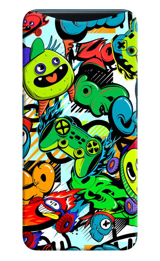 Game Doodle Oppo Find X Hard Case Back Cover by Casekaro