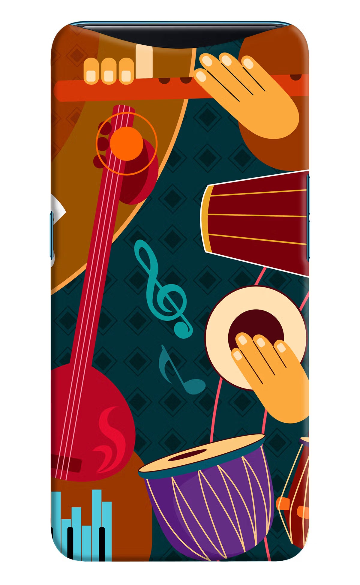 Music Instrument Oppo Find X Hard Case Back Cover by Casekaro