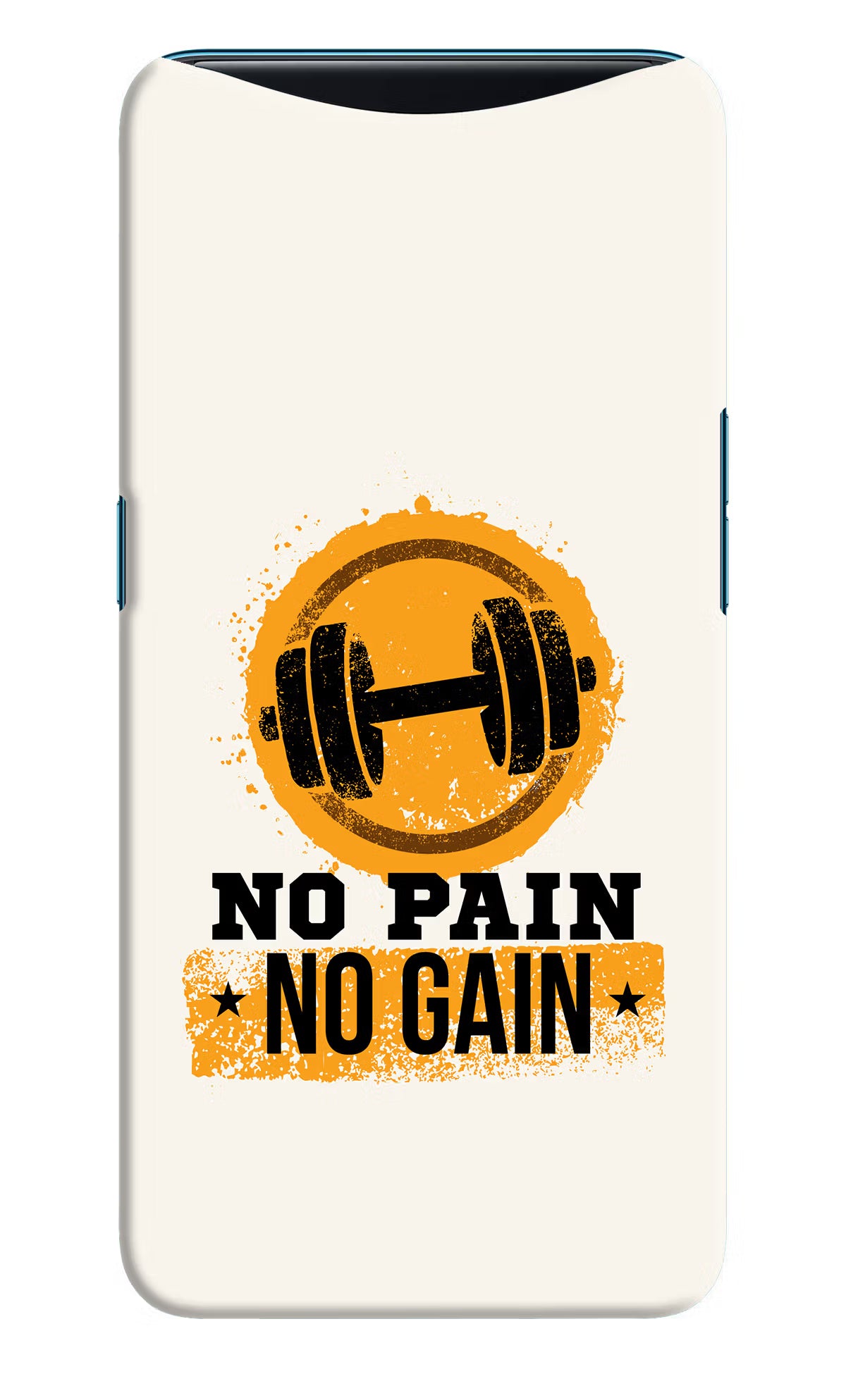 No Pain No Gain Oppo Find X Hard Case Back Cover by Casekaro