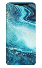 Blue Glitter Marble Oppo Find X Hard Case Back Cover by Casekaro