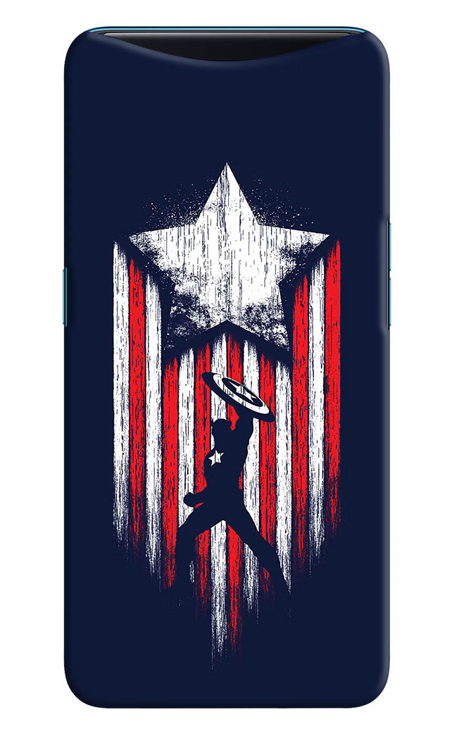 Captain America Marvel Art Oppo Find X Hard Case Back Cover by Casekaro