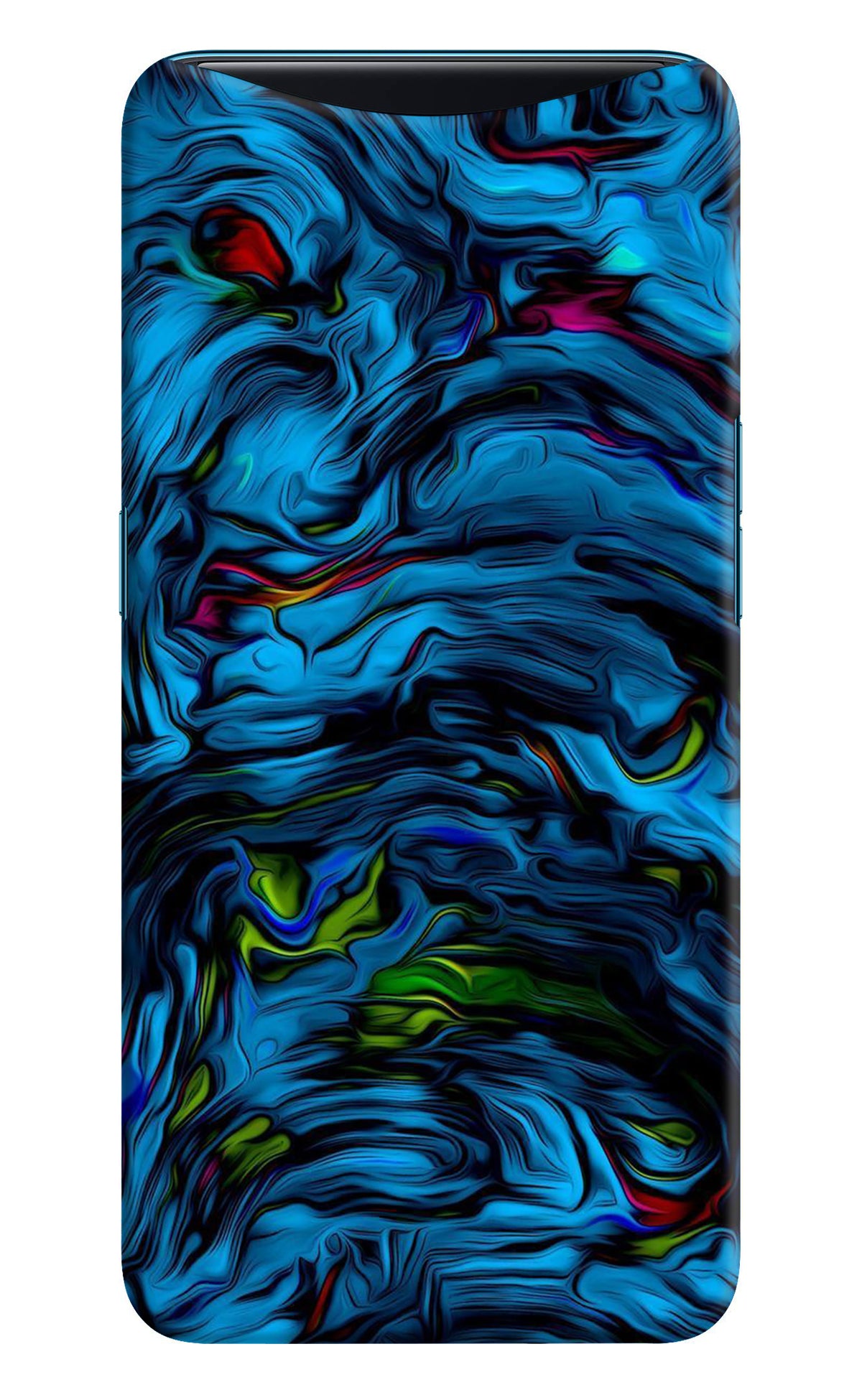 Dark Blue Abstract Oppo Find X Back Cover