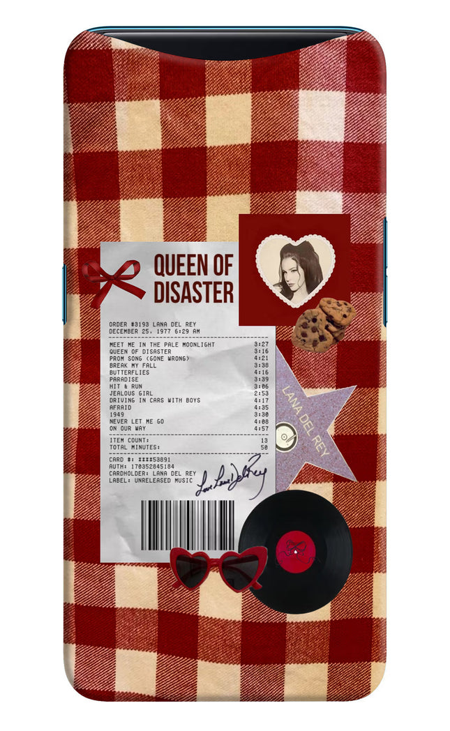 Queen of Disaster Oppo Find X Hard Case Back Cover by Casekaro
