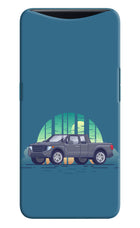 Retro Garage Vibe Oppo Find X Hard Case Back Cover by Casekaro