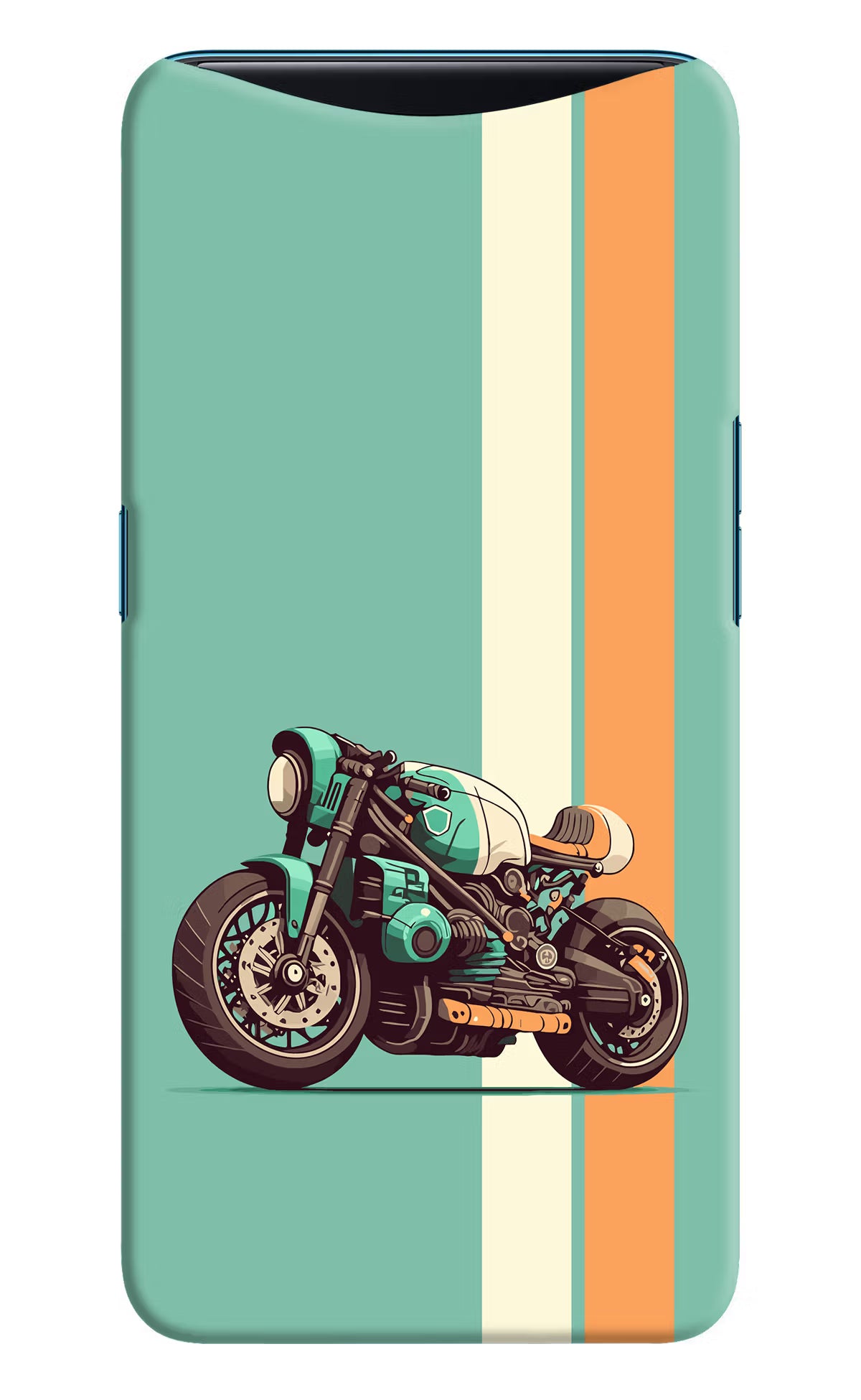 Striped Moto Drift Oppo Find X Hard Case Back Cover by Casekaro