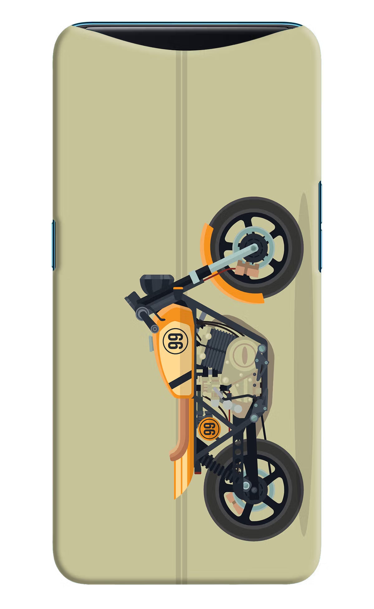 Vertical Speedster Oppo Find X Hard Case Back Cover by Casekaro