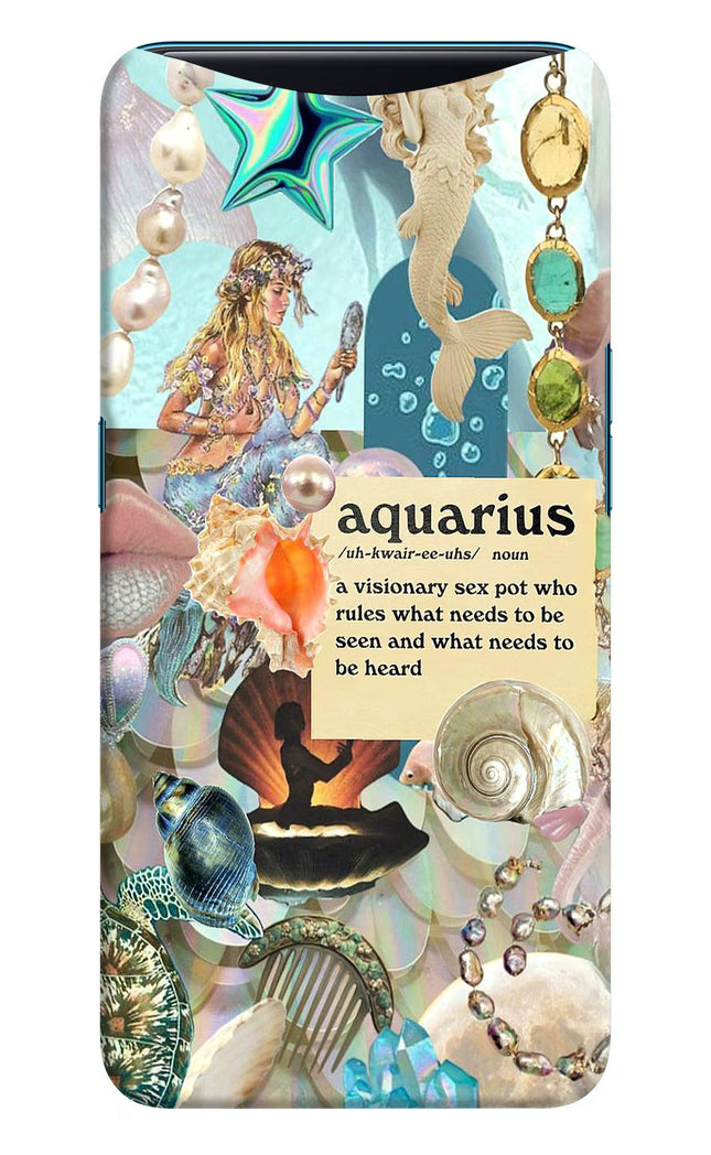 Aquarius Zodiac Oppo Find X Hard Case Back Cover by Casekaro