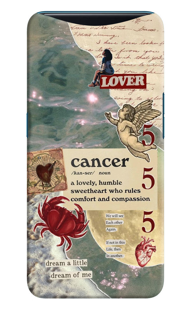 Cancer Zodiac Oppo Find X Hard Case Back Cover by Casekaro