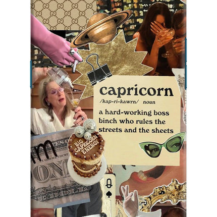 Capricorn Zodiac Oppo Find X Hard Case Back Cover by Casekaro