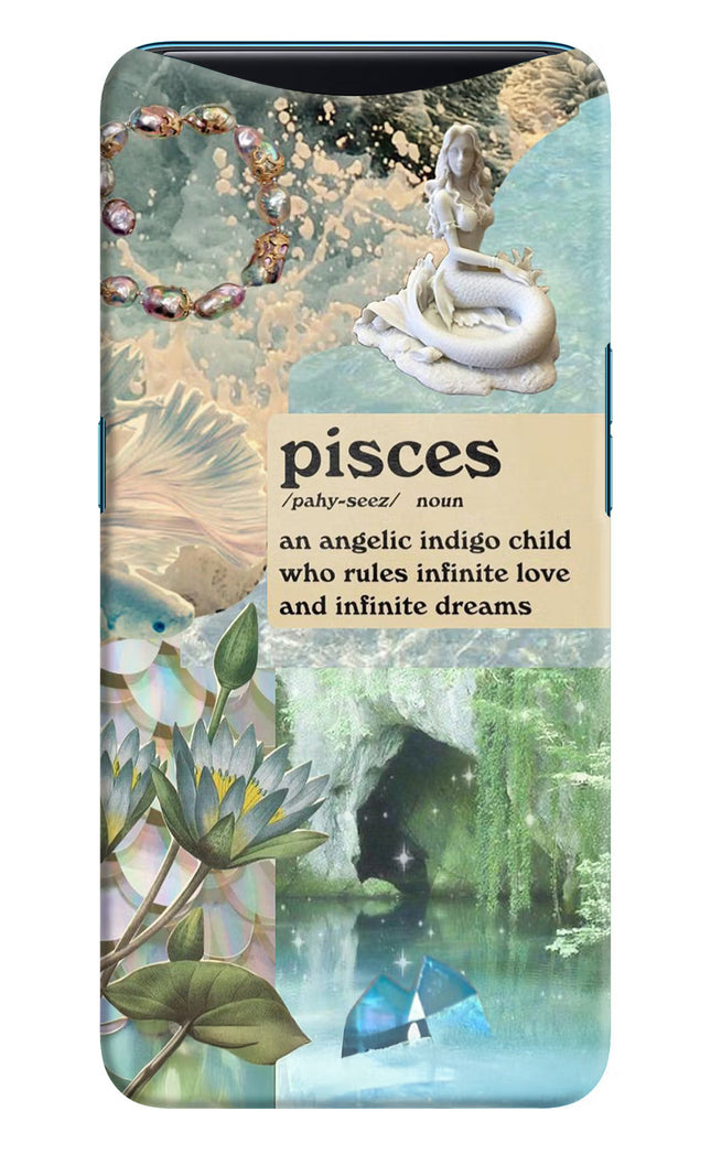 Pisces Zodiac Oppo Find X Hard Case Back Cover by Casekaro