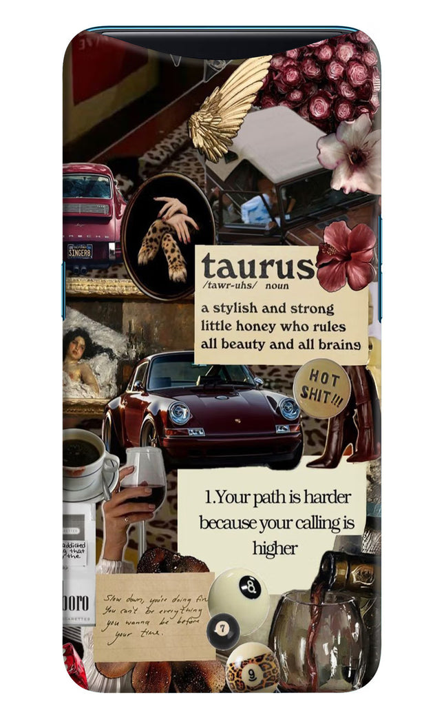 Taurus Zodiac Oppo Find X Hard Case Back Cover by Casekaro