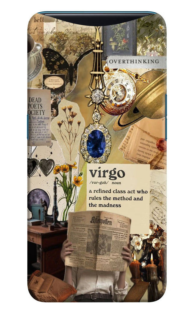 Virgo Zodiac Oppo Find X Hard Case Back Cover by Casekaro