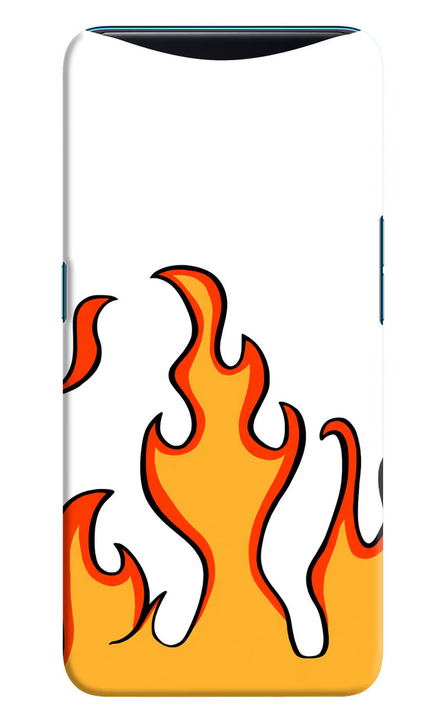 Fired Up – White Oppo Find X Hard Case Back Cover by Casekaro