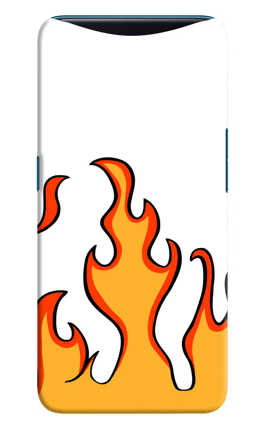 Fired Up – White Oppo Find X Back Cover, Hard case