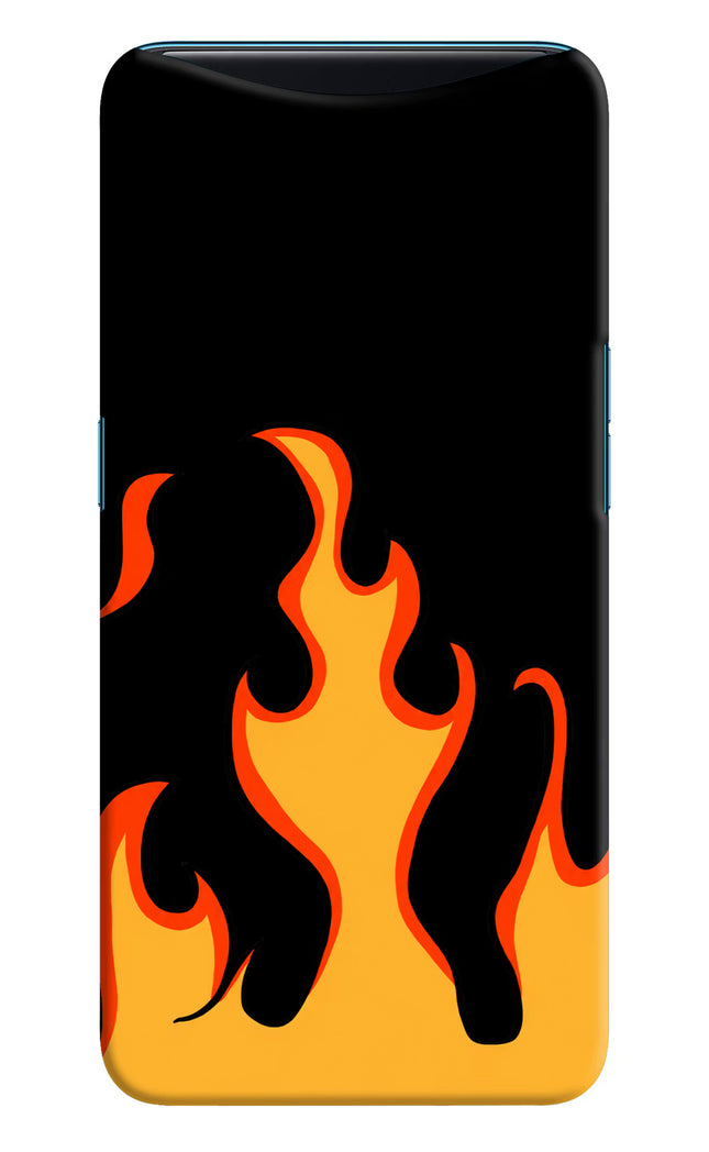 Fired Up – Black Oppo Find X Hard Case Back Cover by Casekaro