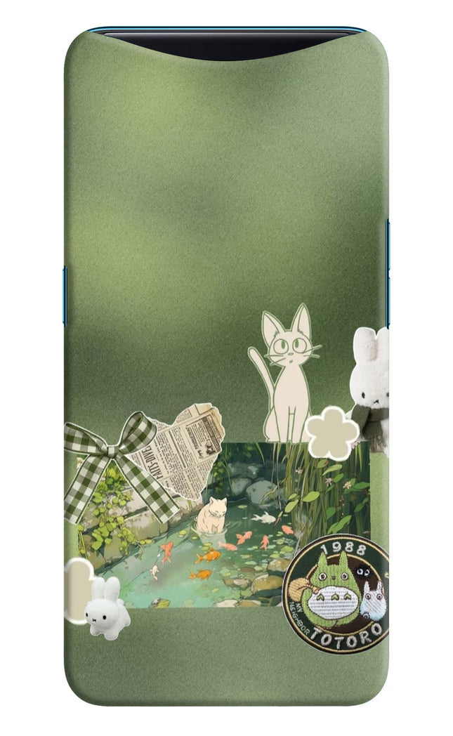 Aesthetic anime Oppo Find X Hard Case Back Cover by Casekaro