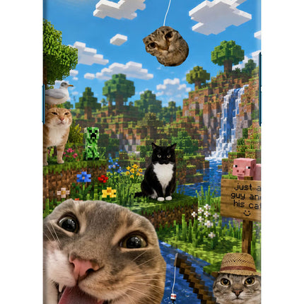 Minecraft Cat Chaos Oppo Find X Hard Case Back Cover by Casekaro