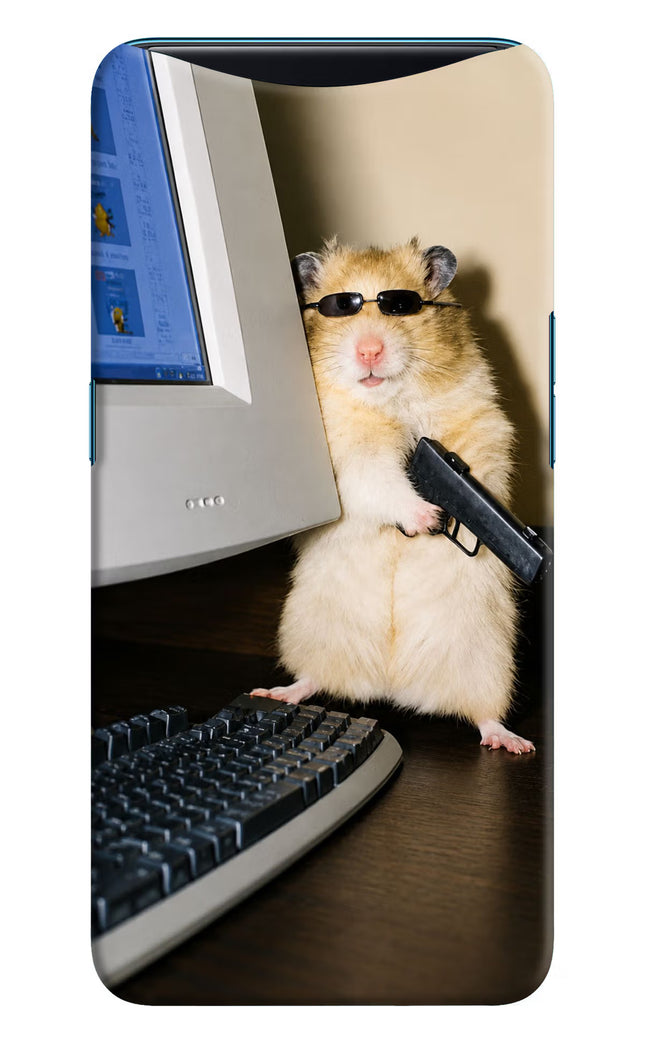 Hacker Hamster Oppo Find X Hard Case Back Cover by Casekaro